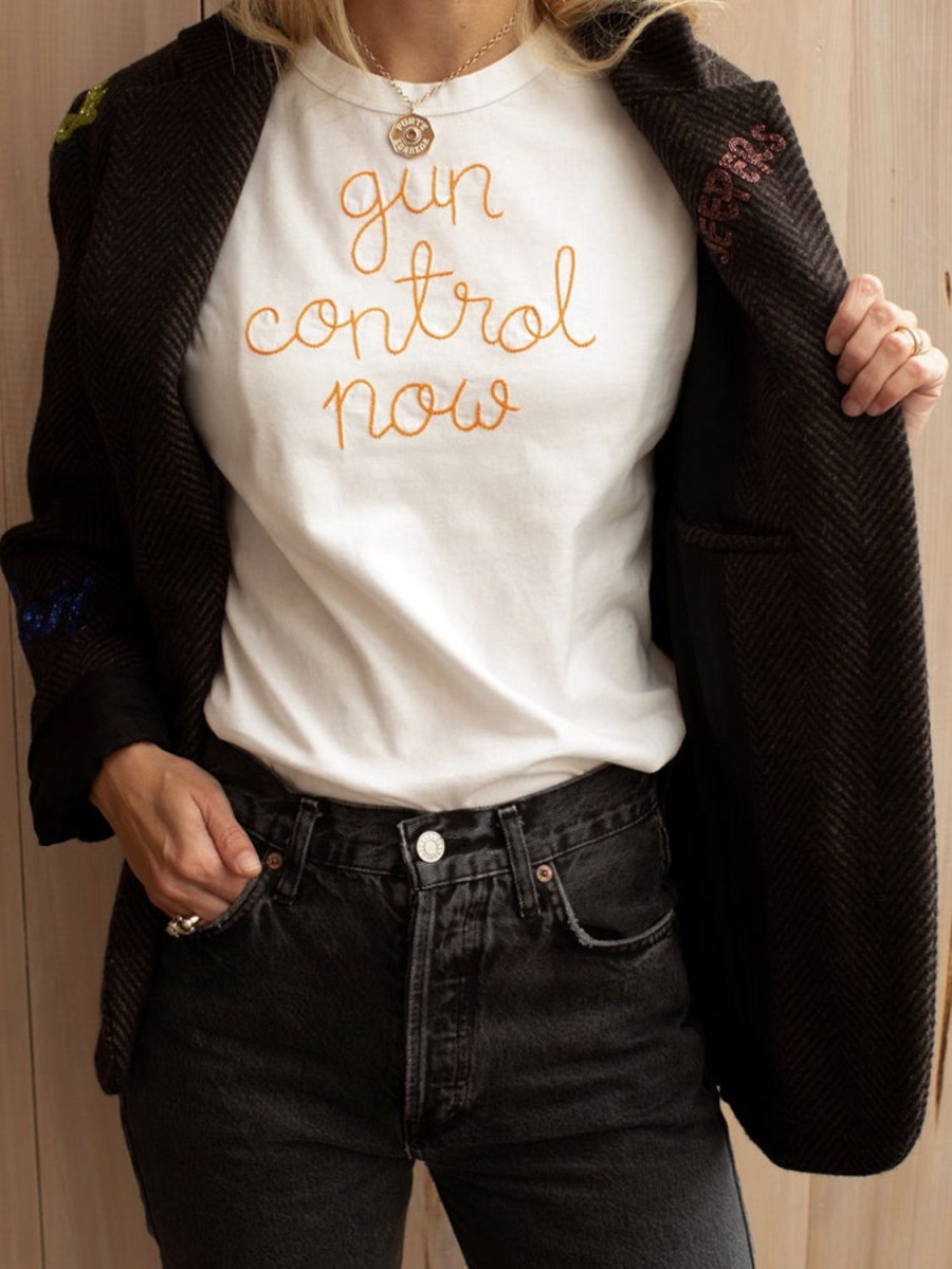 Lf Classic Lingua Franca NYC | Gun Control Now T-Shirt White