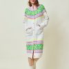 Ready To Wear Lingua Franca NYC | Nora Cardigan Dress Cream Fair Isle