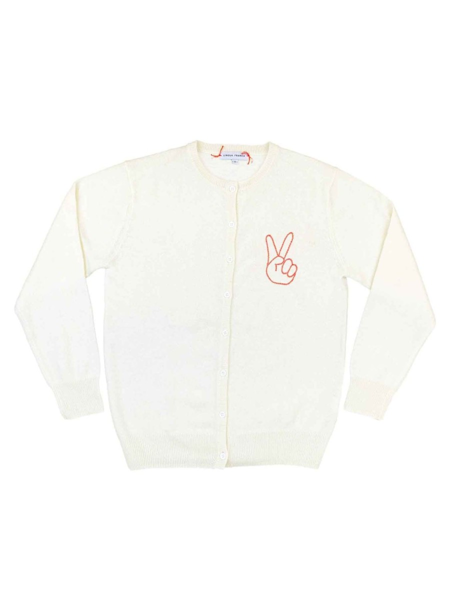 Lf Classic Lingua Franca NYC | Peace Sign Cardigan