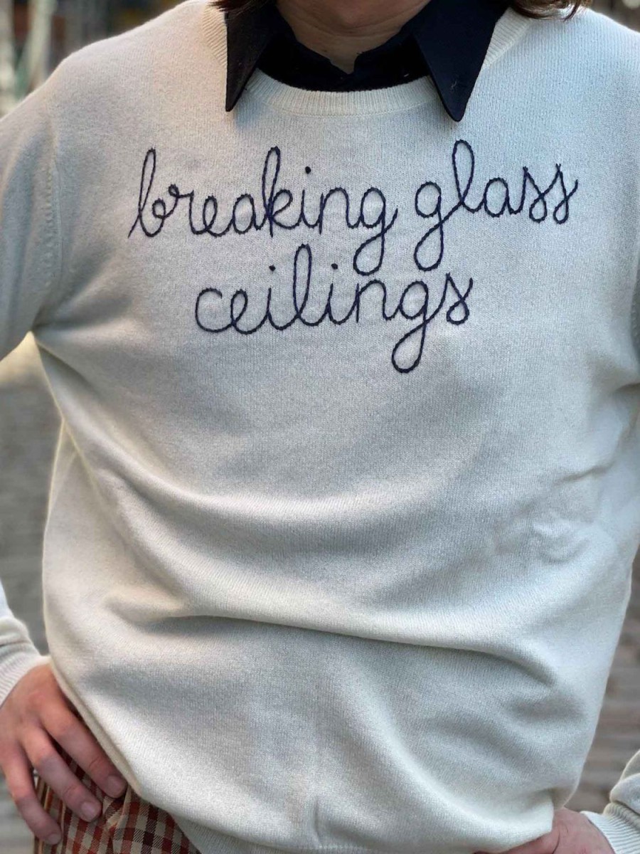 Lf Classic Lingua Franca NYC | Breaking Glass Ceilings Crewneck Cream