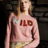 Ready To Wear Lingua Franca NYC | Wild Crewneck Rose Quartz