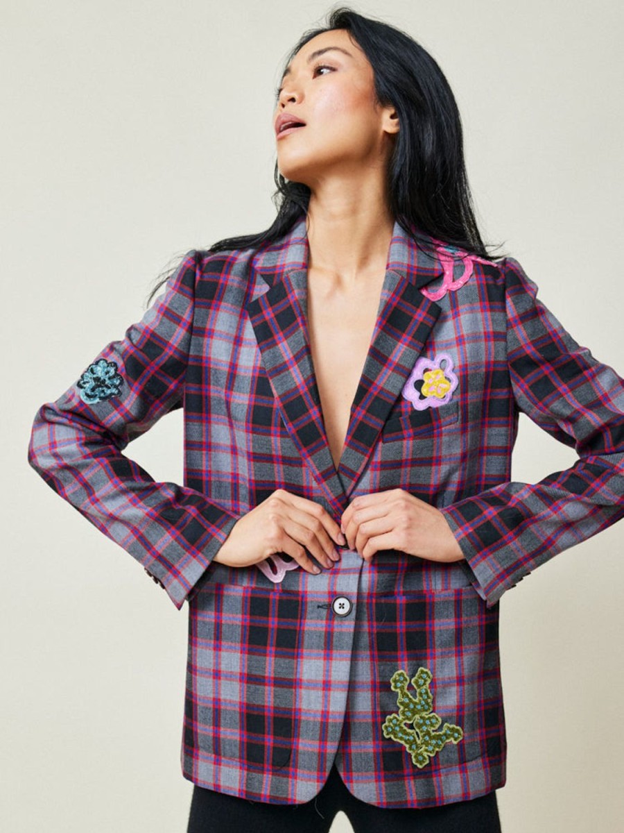 Ready To Wear Lingua Franca NYC | Macpherson Tartan Blazer Hunting