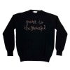 Lf Classic Lingua Franca NYC | Power To The Peaceful Crewneck Black