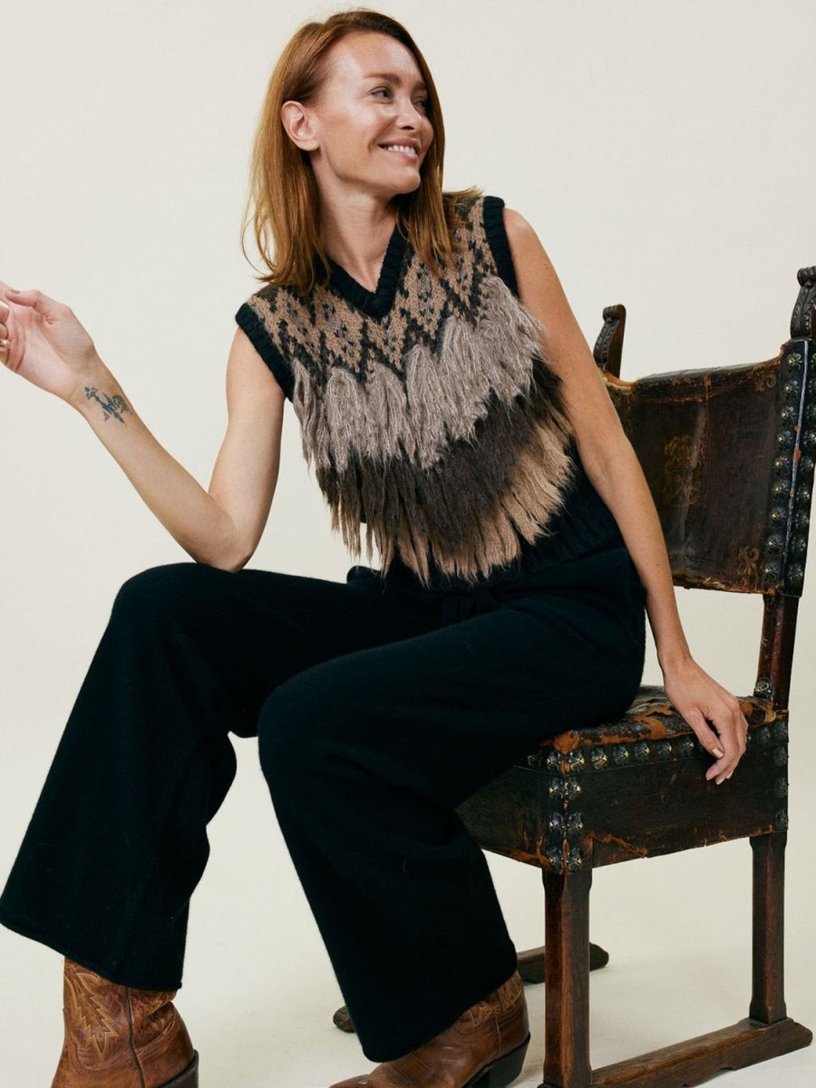 Ready To Wear Lingua Franca NYC | Mariel Fluffy Vest