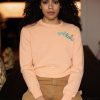 Lf Classic Lingua Franca NYC | Ooh-La-La Beaded Crewneck Peach