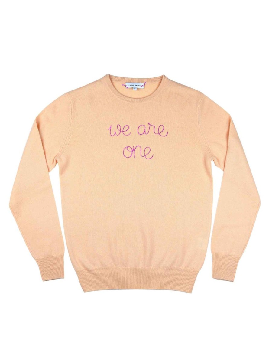 Lf Classic Lingua Franca NYC | We Are One Crewneck Peach