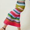 Ready To Wear Lingua Franca NYC | Ashby Multi Stitch Skirt Taffy Multi