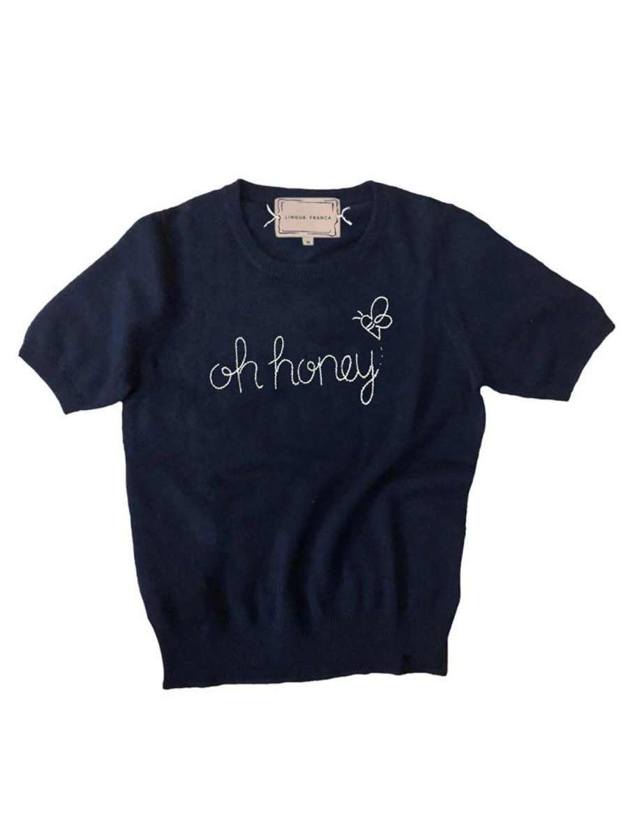 Lf Classic Lingua Franca NYC | Oh Honey Short Sleeve Navy