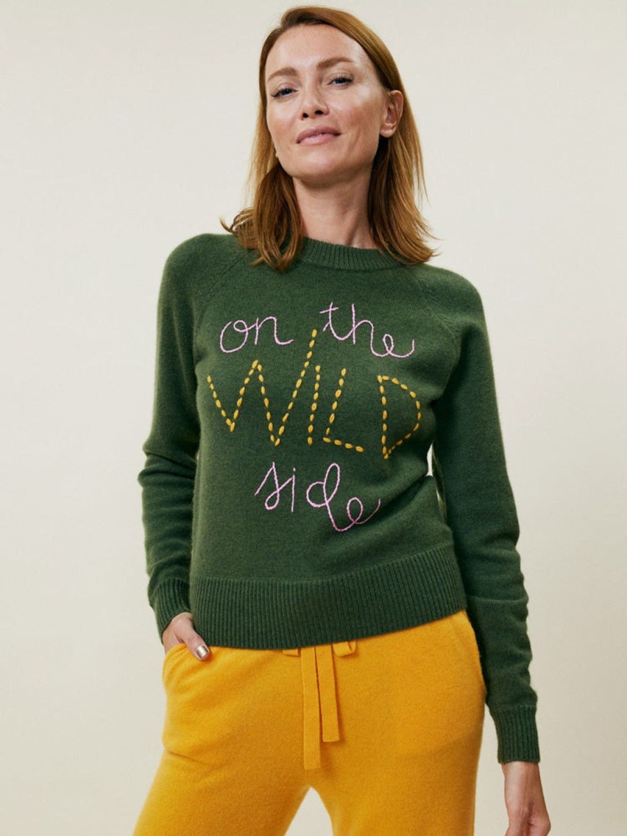 Ready To Wear Lingua Franca NYC | On The Wild Side Raglan Moss