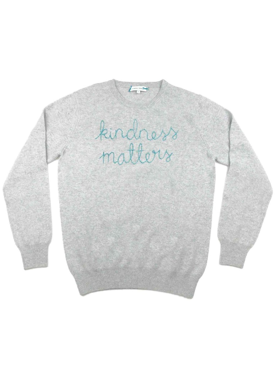 Lf Classic Lingua Franca NYC | Kindness Matters Crewneck Smoke