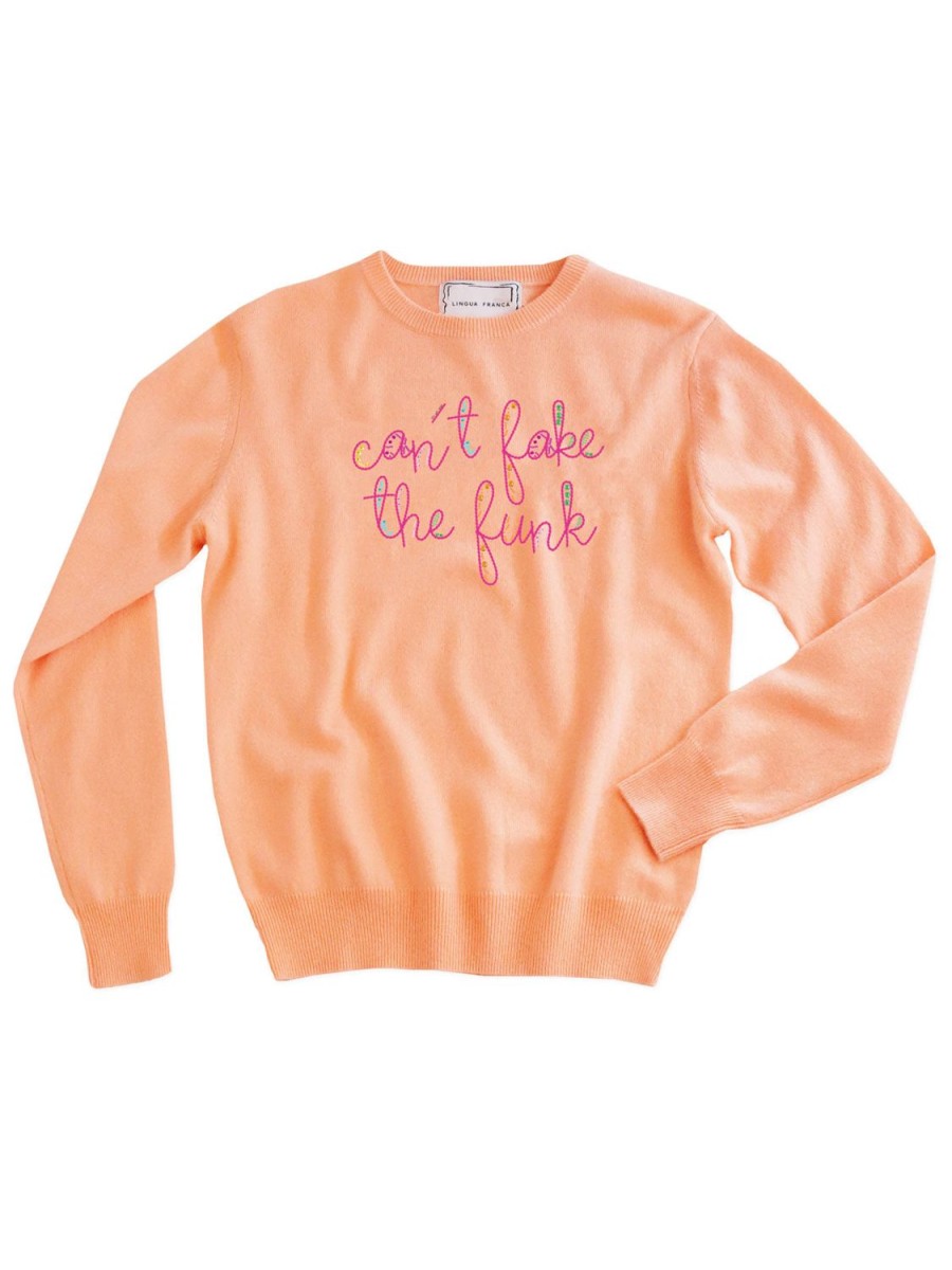 Lf Classic Lingua Franca NYC | Can'T Fake The Funk Crewneck Peach