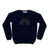 Lf Classic Lingua Franca NYC | Let The Sunshine In Kids Crewneck Navy