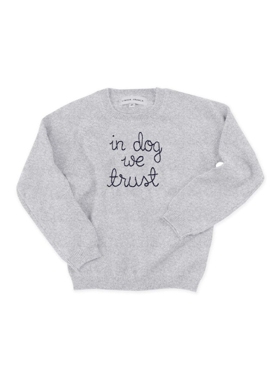 Lf Classic Lingua Franca NYC | In Dog We Trust Kids Crewneck