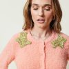 Ready To Wear Lingua Franca NYC | Nala Cropped Cardigan Pink