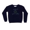 Lf Classic Lingua Franca NYC | Respect Your Mother Kids Crewneck Navy