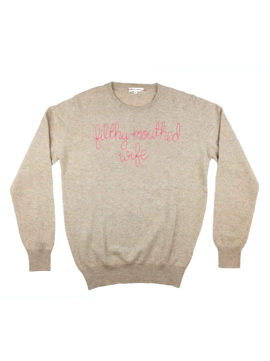 Lf Classic Lingua Franca NYC | Filthy Mouthed Wife Crewneck Oatmeal